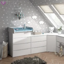 Vicco Wickelkommode Ruben Weiß 83,6 X 117 X 69,7 Cm Holzwerkstoff -Barbie Store fd87327d947109b9c2ed85d14546055d