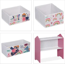 Relaxdays Kinderregal Mit 6 Aufbewahrungsboxen -Barbie Store febd094f26923d7be31252e928b18b82