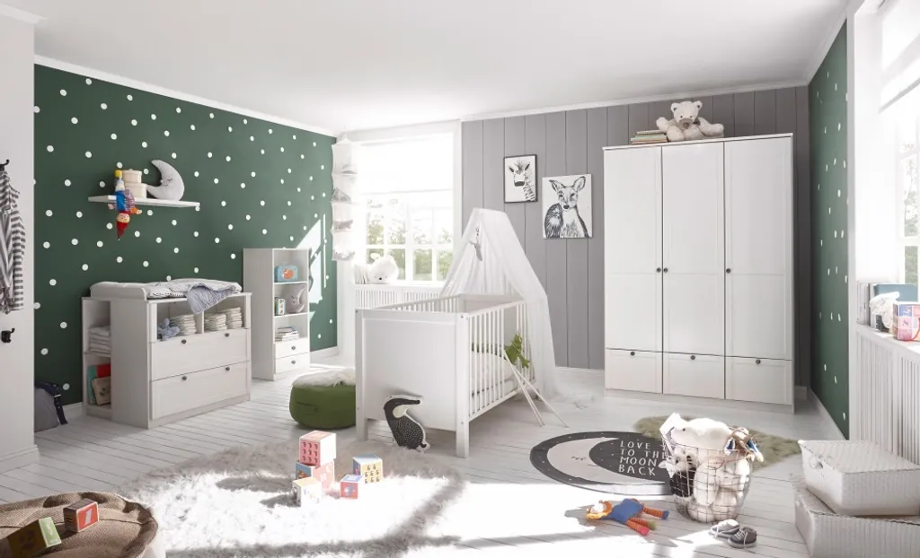 Babyzimmer Landhaus In Weiß 8 Teiliges Komplett Set Mit Soft Close Und Babybettmatratze Babyzimmermöbel Komplett, Komplett Babyzimmer 3 Babyzimmer Landhaus In Weiß 8 Teiliges Komplett Set Mit Soft Close Und Babybettmatratze Babyzimmermöbel Komplett, Komplett Babyzimmer