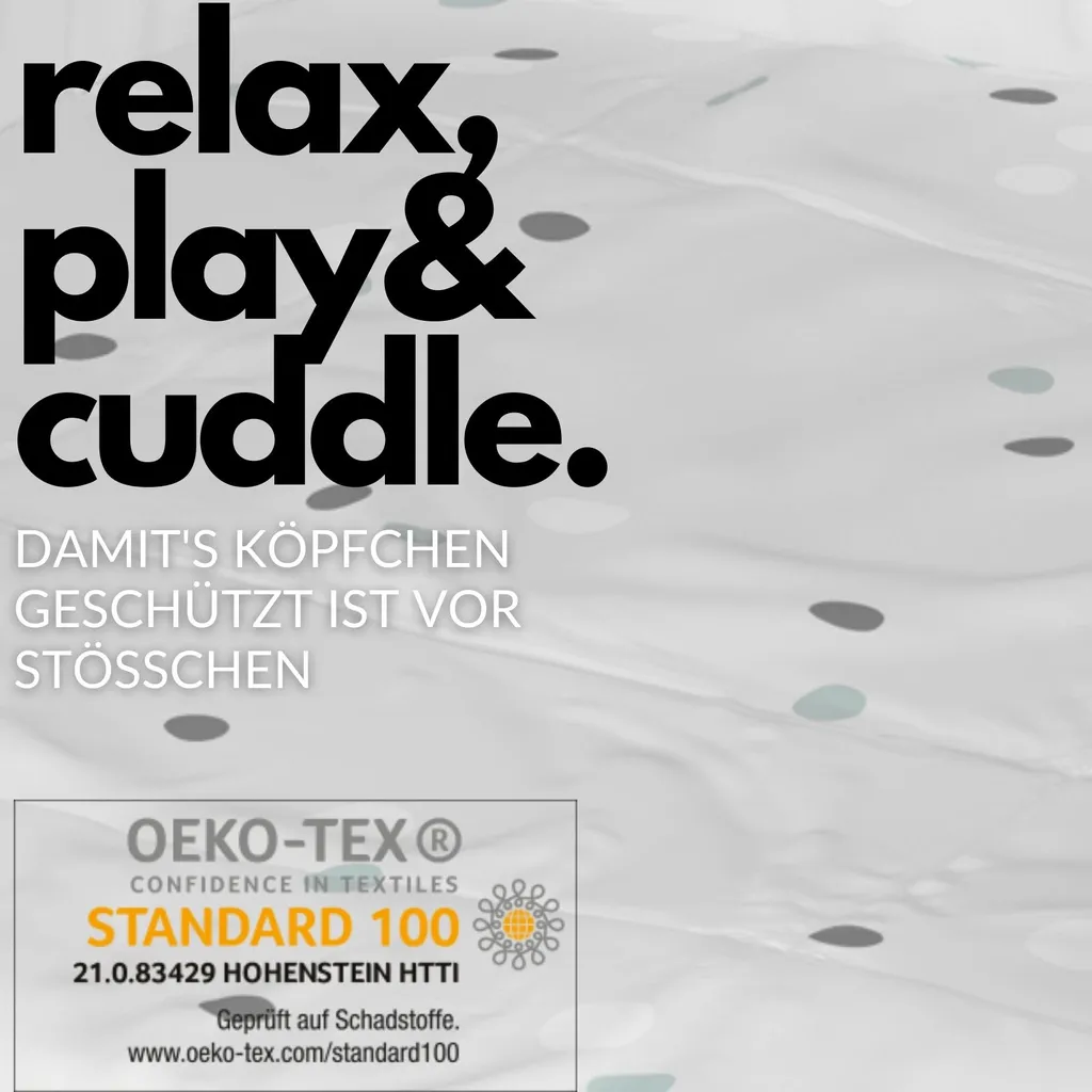 Sämann Laufgitter 100x100 Cm Mit Einlage - Stufenlos Höhenverstellbar Laufstall Baby Buche Weiß - Dots Grey 6 Sämann Laufgitter 100x100 Cm Mit Einlage - Stufenlos Höhenverstellbar Laufstall Baby Buche Weiß - Dots Grey – Bild 4